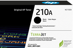 HP 210A Black Original LaserJet Toner Cartridge, W2100A